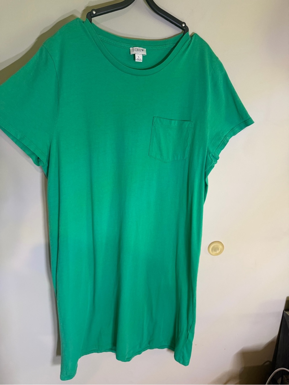 J.Crew Bright Green Crewneck Tee Dress